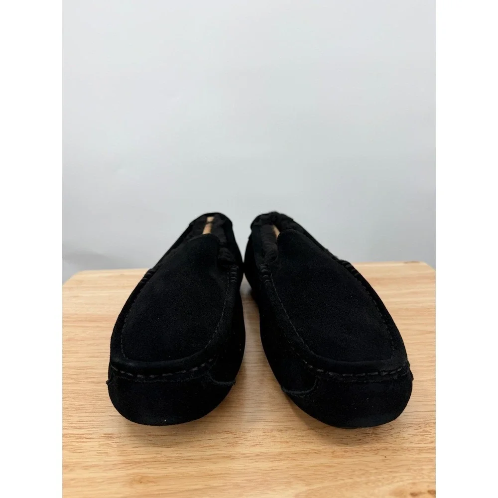 NEW Koolaburra UGG Tipton‎ Mens Black Suede Moccasin Slippers Faux Fur Cozy US 9 NEW Koolaburra UGG Tipton Mens Black Suede Moccasin Slippers  main image 3